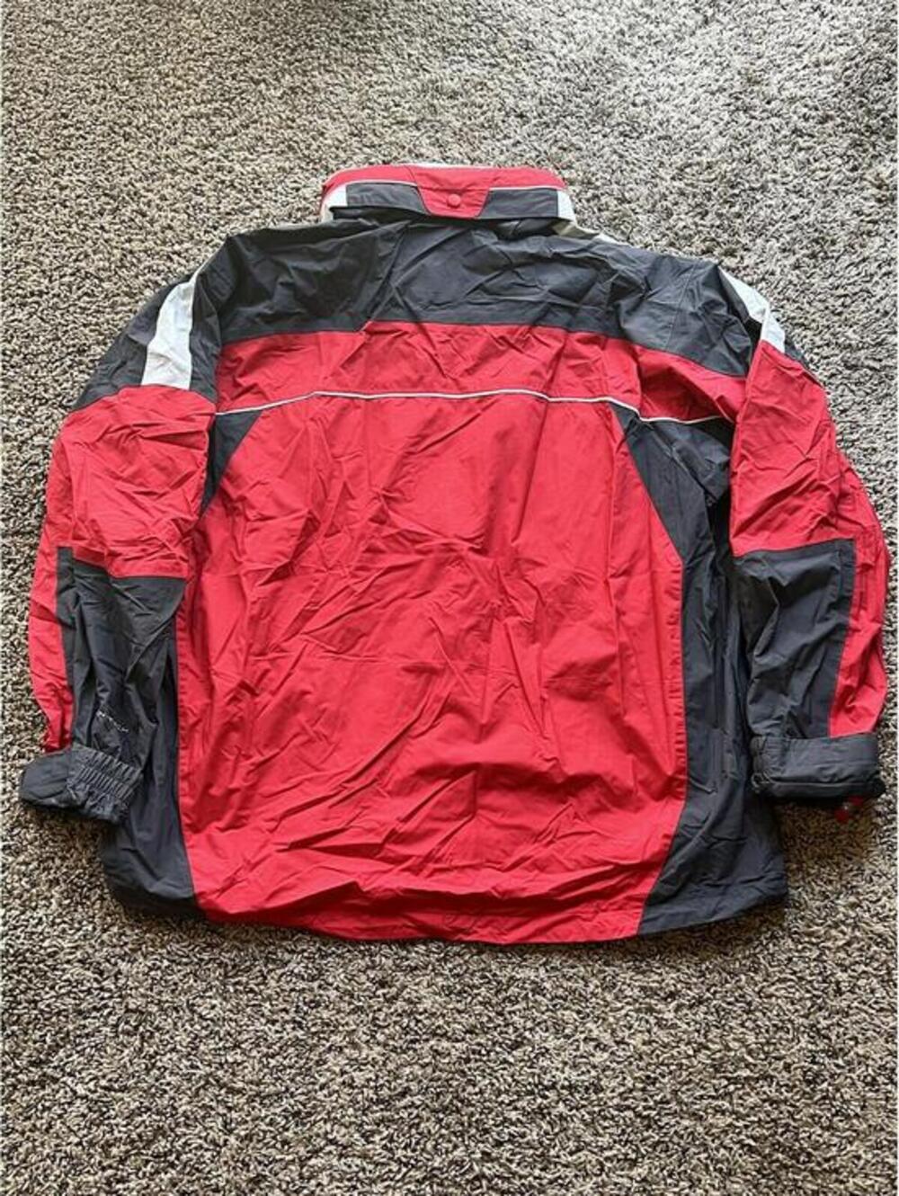 Columbia Mens L Core Interchange Omni-Tech Jacket Red Grey Waterproof Ski Shell